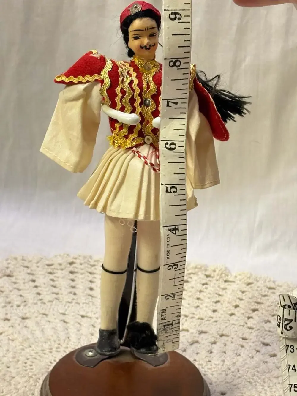 Vintage Greek Tsolias Evzone Folk Costume Souvenir Doll